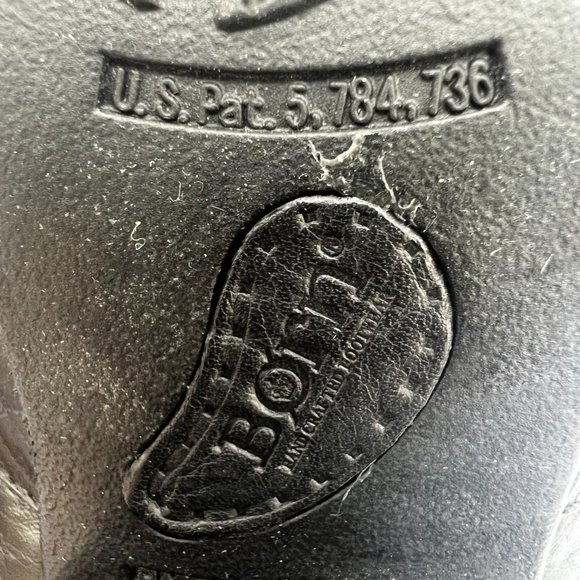 Born Black Leather Round Toe Comfort Slip On Block Heel Clog Shoes Size 8.5 - Picture 9 of 9